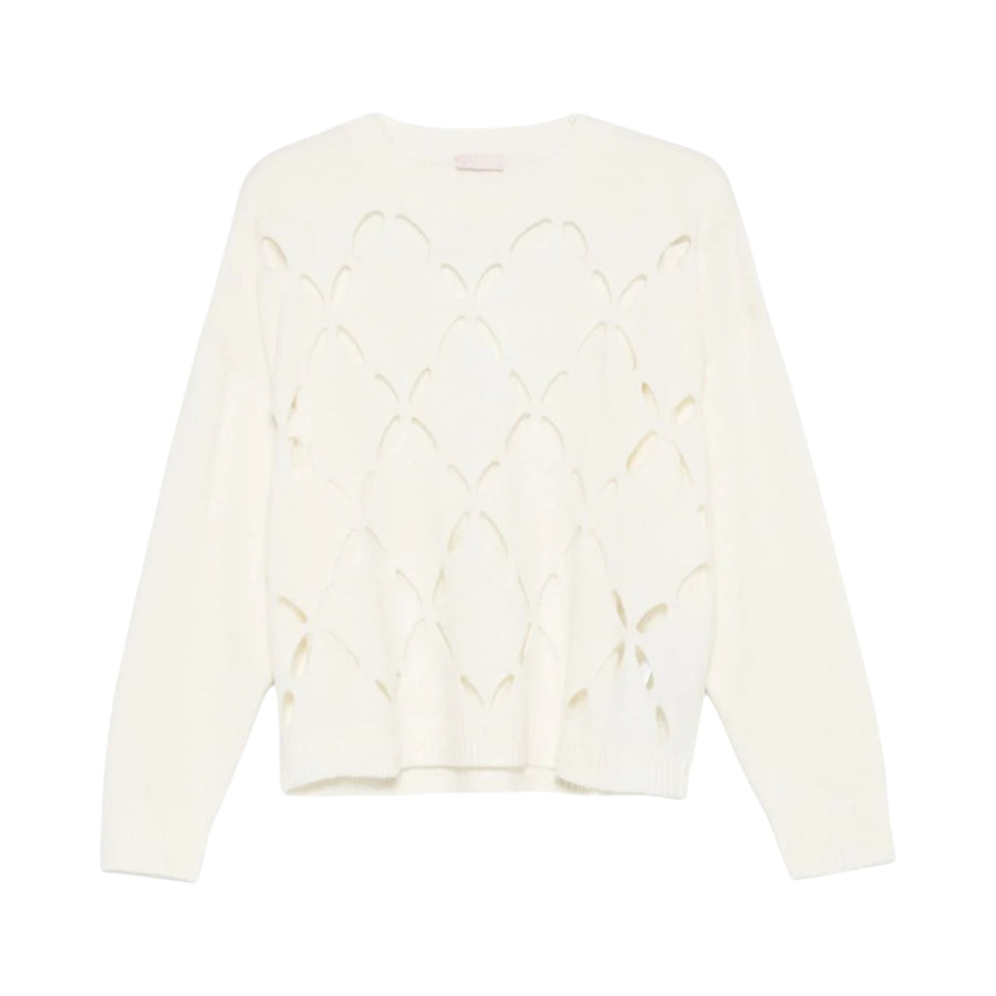 Maglia donna 100% lana con cut-out