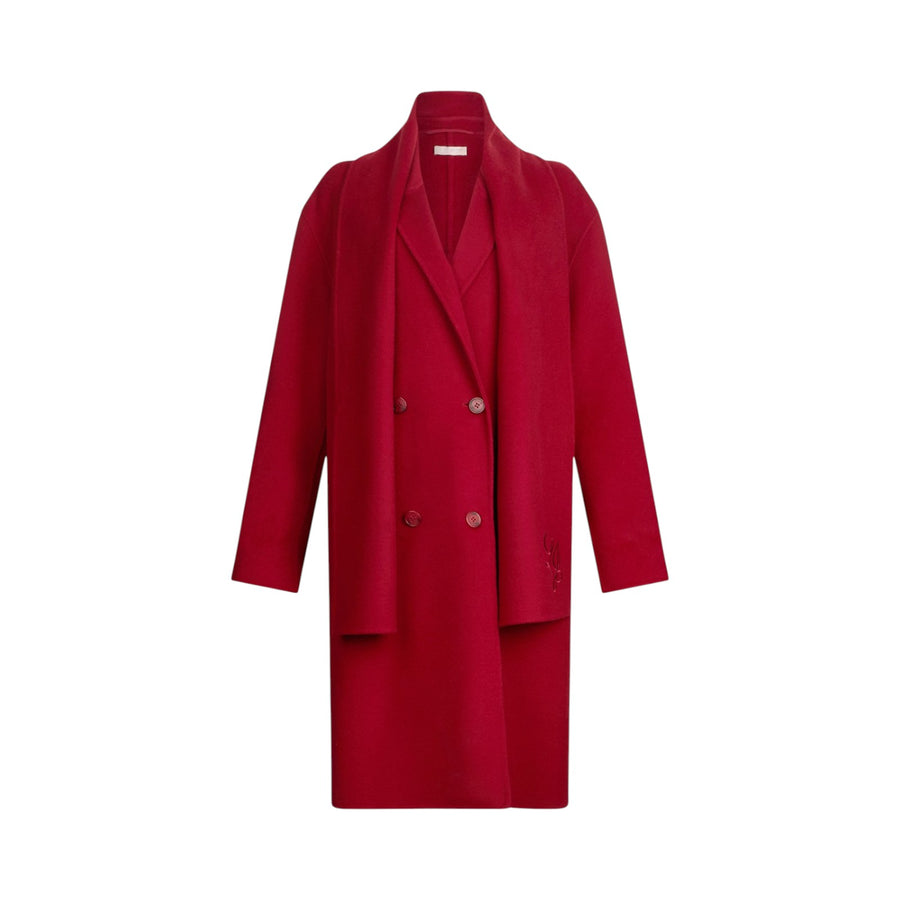 Cappotto donna in lana con sciarpa