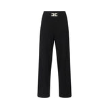 Pantaloni donna in viscosa con bande lucide