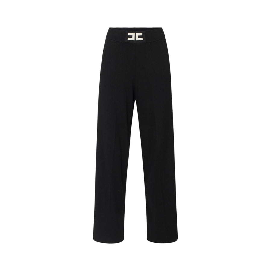 Pantaloni donna in viscosa con bande lucide