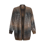 Cardigan donna lungo con paillettes
