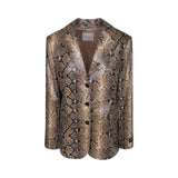 Blazer donna monopetto con stampa pitonata