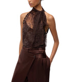 Top donna con schiena scoperta