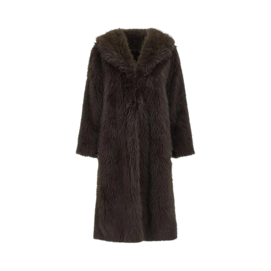 Cappotto donna lungo in similpelliccia