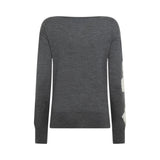 Maglia donna in lana e pizzo