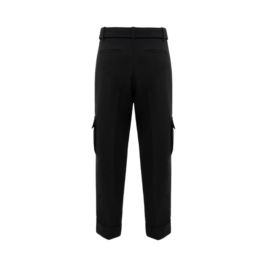 Pantaloni donna cargo in wool cady stretch