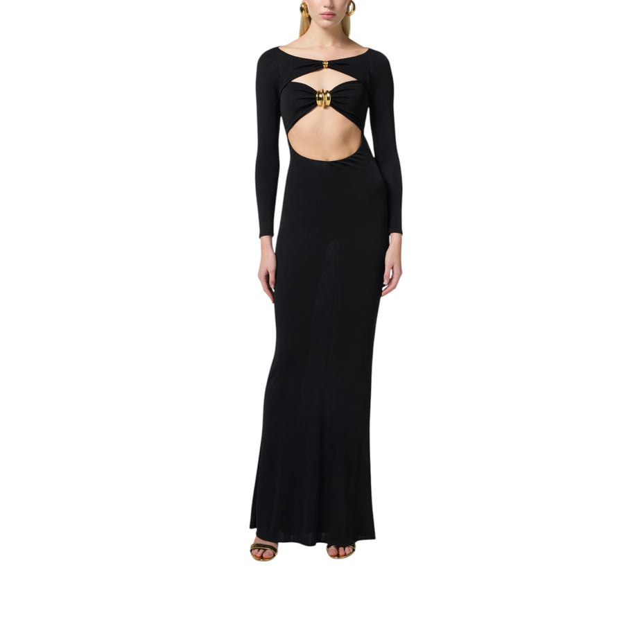 Abito donna Red Carpet in jersey con fermanodo gioiello