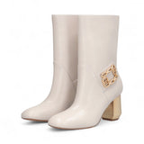 Stivaletti donna con tacco largo