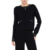 Giacca donna in maglia con strass