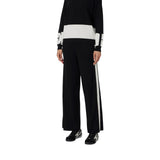 Pantaloni donna in viscosa con bande lucide