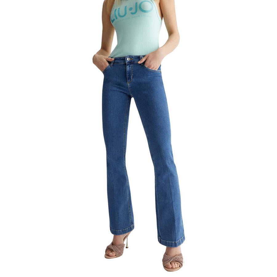 Jeans donna flare bottom up