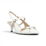 Slingback  donna on cinturini e applicazioni gioiello