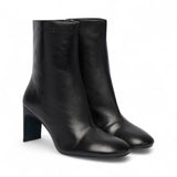 Stivaletti donna in pelle neri con tacco