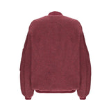 Bomber donna in maglia di lana bouclé