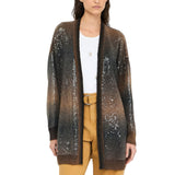 Cardigan donna lungo con paillettes