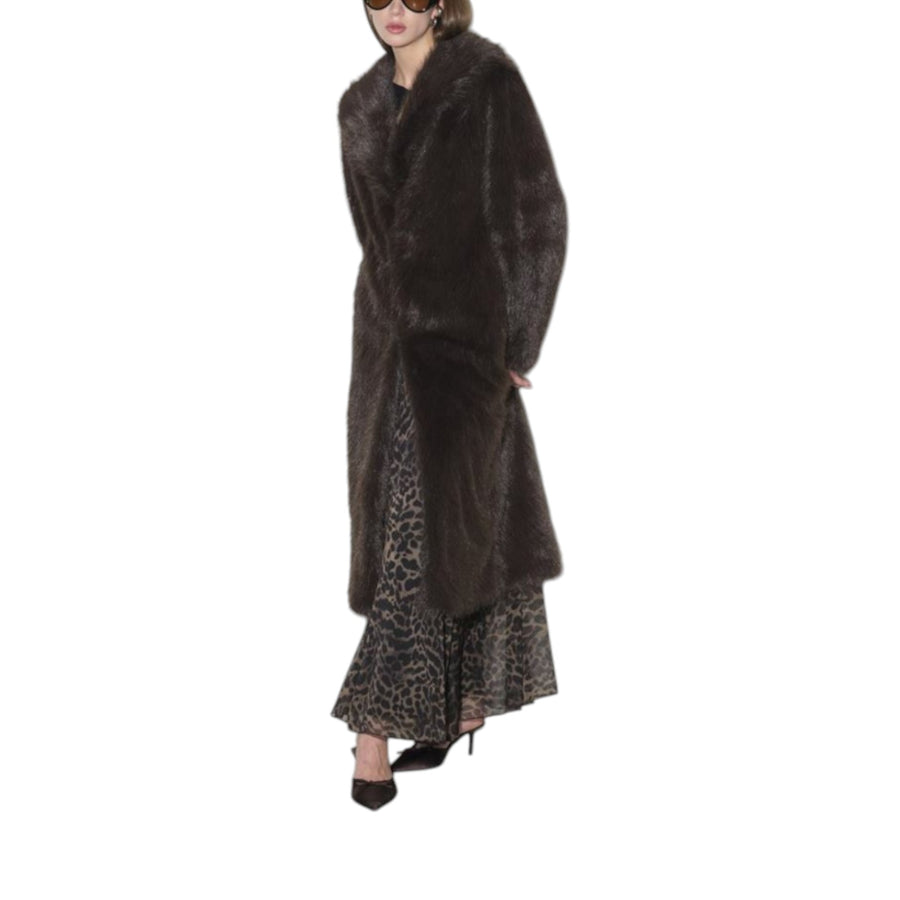 Cappotto donna lungo in similpelliccia