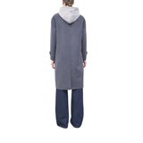 Cappotto donna in misto lana gessato