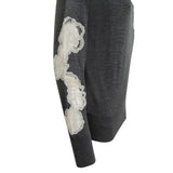 Maglia donna in lana e pizzo