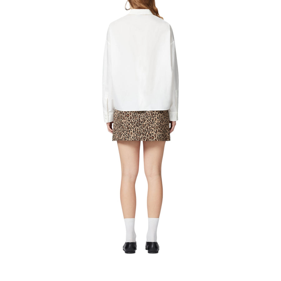 Camicia donna con ricamo sangallo e cristalli