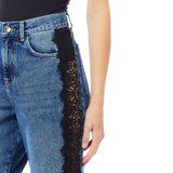 Jeans donna con dettagli in pizzo