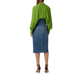 Blusa donna in georgette di viscosa con dettaglio gioiello