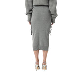 Gonna donna midi in maglia con tasche cargo