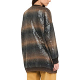 Cardigan donna lungo con paillettes