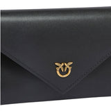 Borsa donna a bustina piccola in pelle liscia con logo Love Birds