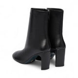 Stivaletti donna in pelle neri con tacco