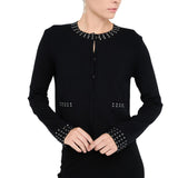 Giacca donna in maglia con strass