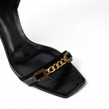 Sandali donna in tessuto nappato con nastri in velluto