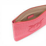 Pochette donna in rafia con logo Love Birds