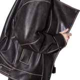 Bomber donna oversize in tessuto spalmato