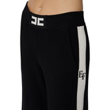 Pantaloni donna in viscosa con bande lucide