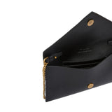 Borsa donna a bustina piccola in pelle liscia con logo Love Birds