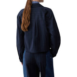 Camicia donna gessata con tasca