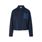Camicia donna gessata con tasca