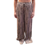 Pantaloni donna con stampa pitone