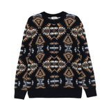 Maglione uomo girocollo con motivo geometrico