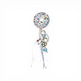 Portachiavi donna ciambella con strass
