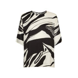 Blusa donna stampata in twill di viscosa