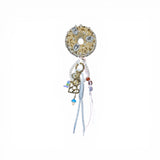 Portachiavi donna ciambella con strass