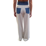Pantaloni donna con denim