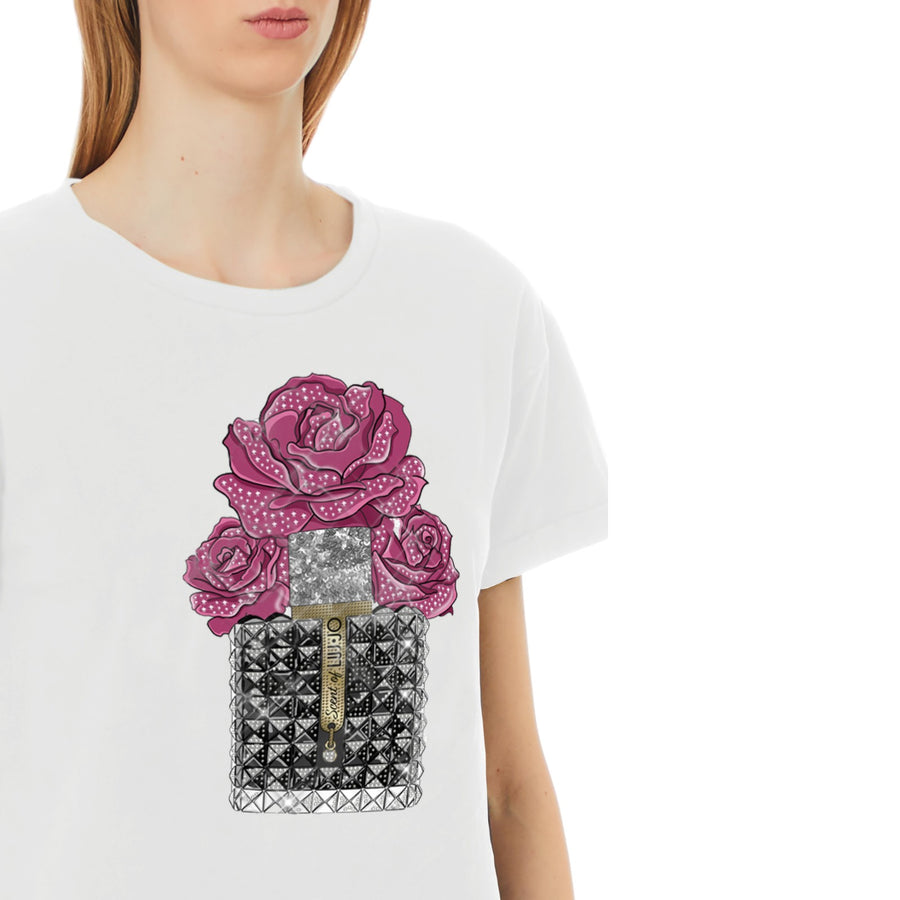 T-shirt donna con paillettes