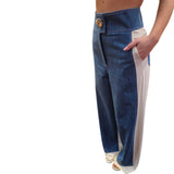 Pantaloni donna con denim