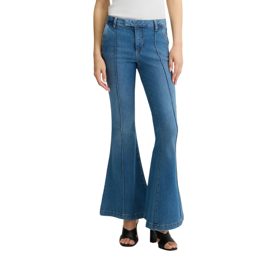 Jeans donna flare a vita alta