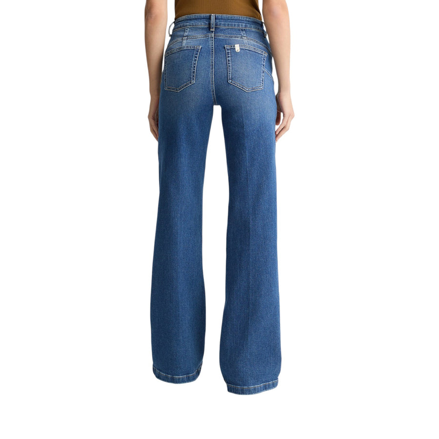 Jeans donna flare con cintura