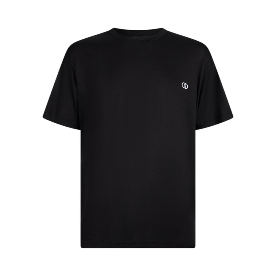 T-shirt nera con logo