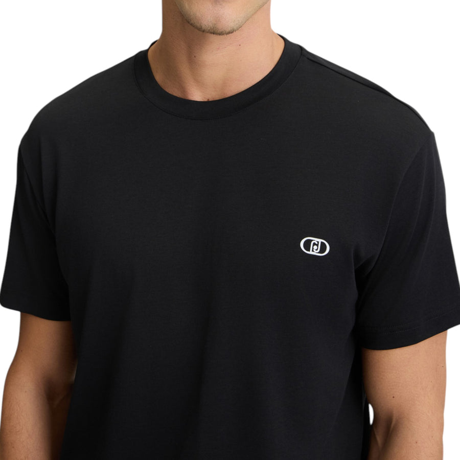 T-shirt nera con logo
