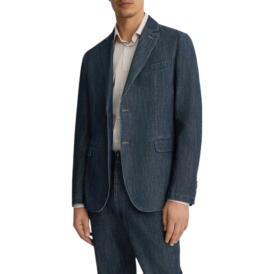 Giacca in denim chambray